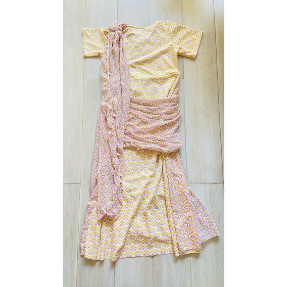 New - Global Desi - Frilled Stitched Saree Dress - Never Worn - Ready to Wear - Picture 13 of 17